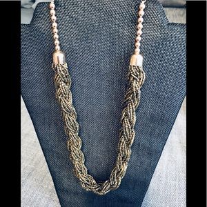 Chunky Twist Beaded Necklace